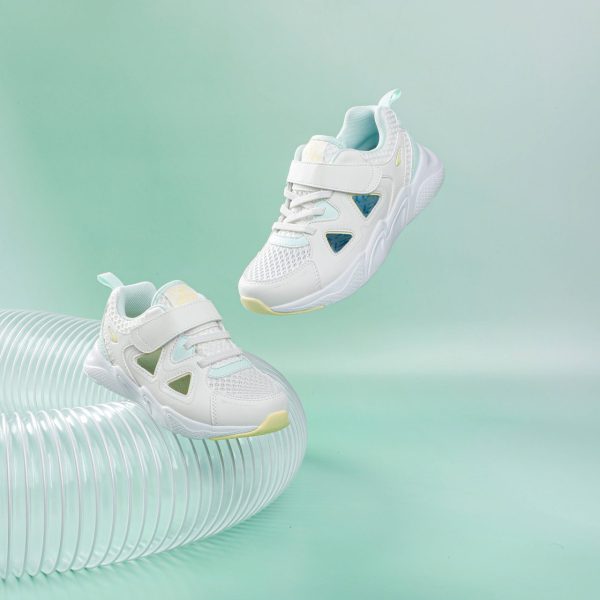 Light Mint White and Yellow Sneakers
