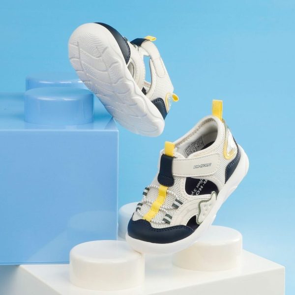 Navy and Yellow Kids Sandals