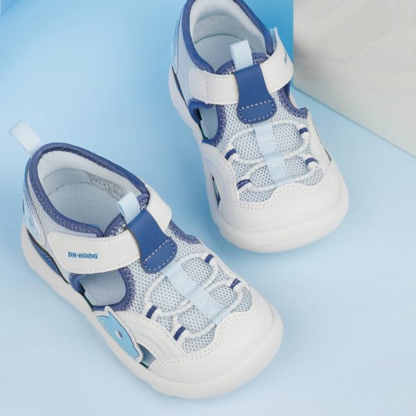 Blue and white kids sandals