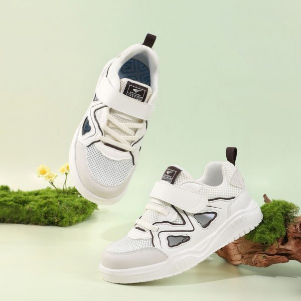 White Mesh Sneakers for Kids