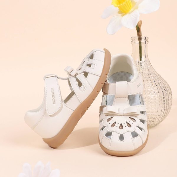 Beige kids sandals